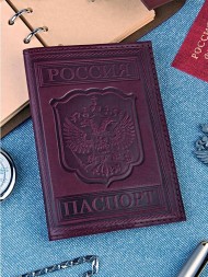 A-044 Обложка на паспорт гимн (КРС/нат. кожа)