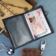 C-141 Обложка на автодокументы с паспортом (крупн. крокодил/нат. кожа) - C-141 Обложка на автодокументы с паспортом (крупн. крокодил/нат. кожа)